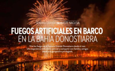 Ver los fuegos artificiales de Donostia en barco